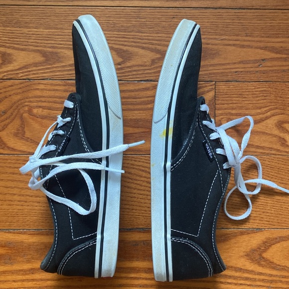 👟Vans “Off the wall” black sneakers/running shoes size 8 black/white womens. - Picture 3 of 13